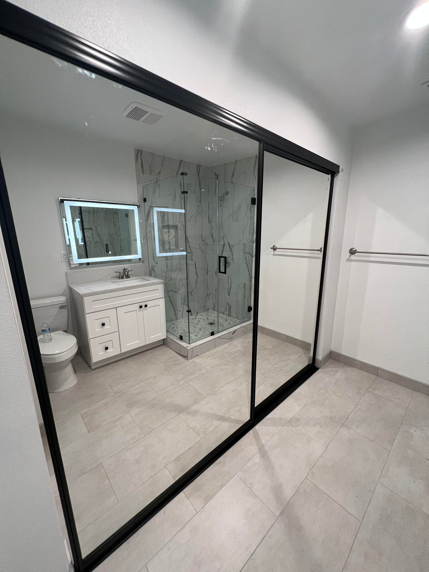 Black Miror Closet Door Set