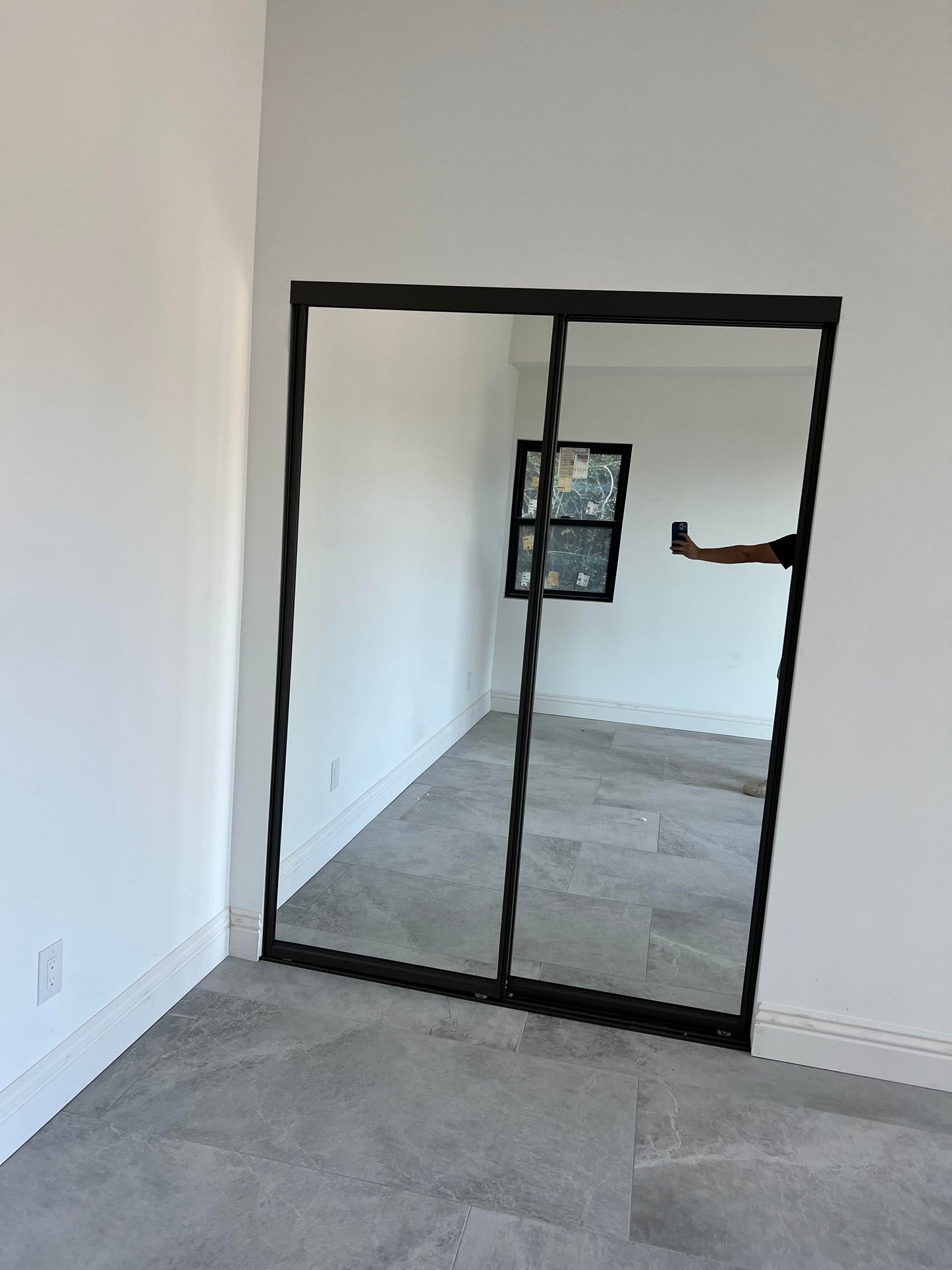 Bronze Sliding Mirror Closet Door Set