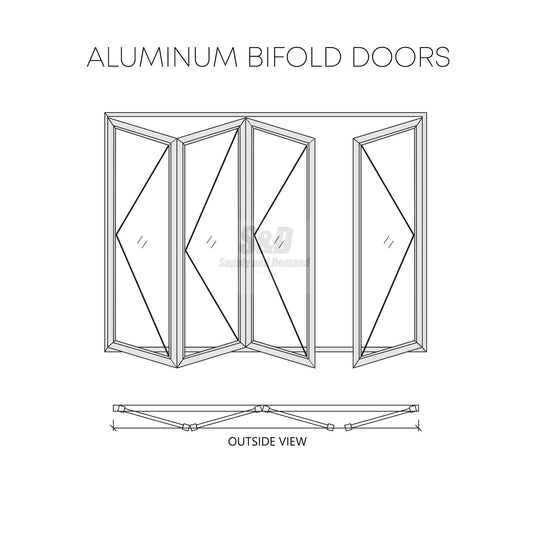 Aluminum Folding Door 120 x 80