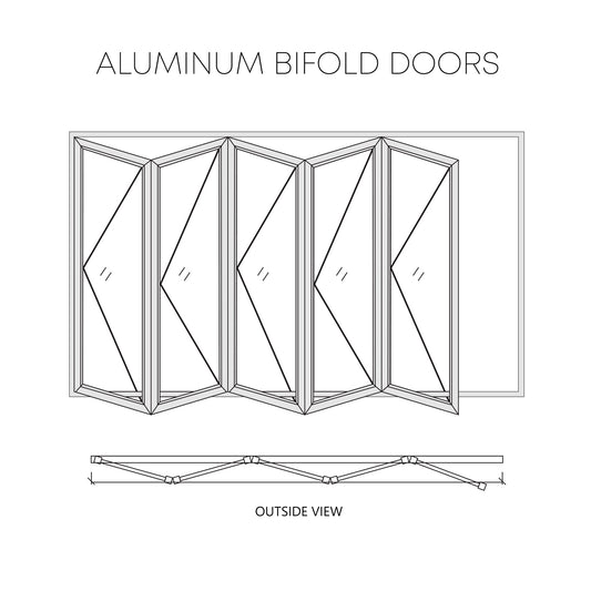 Aluminum Folding Doors 144" x 80"